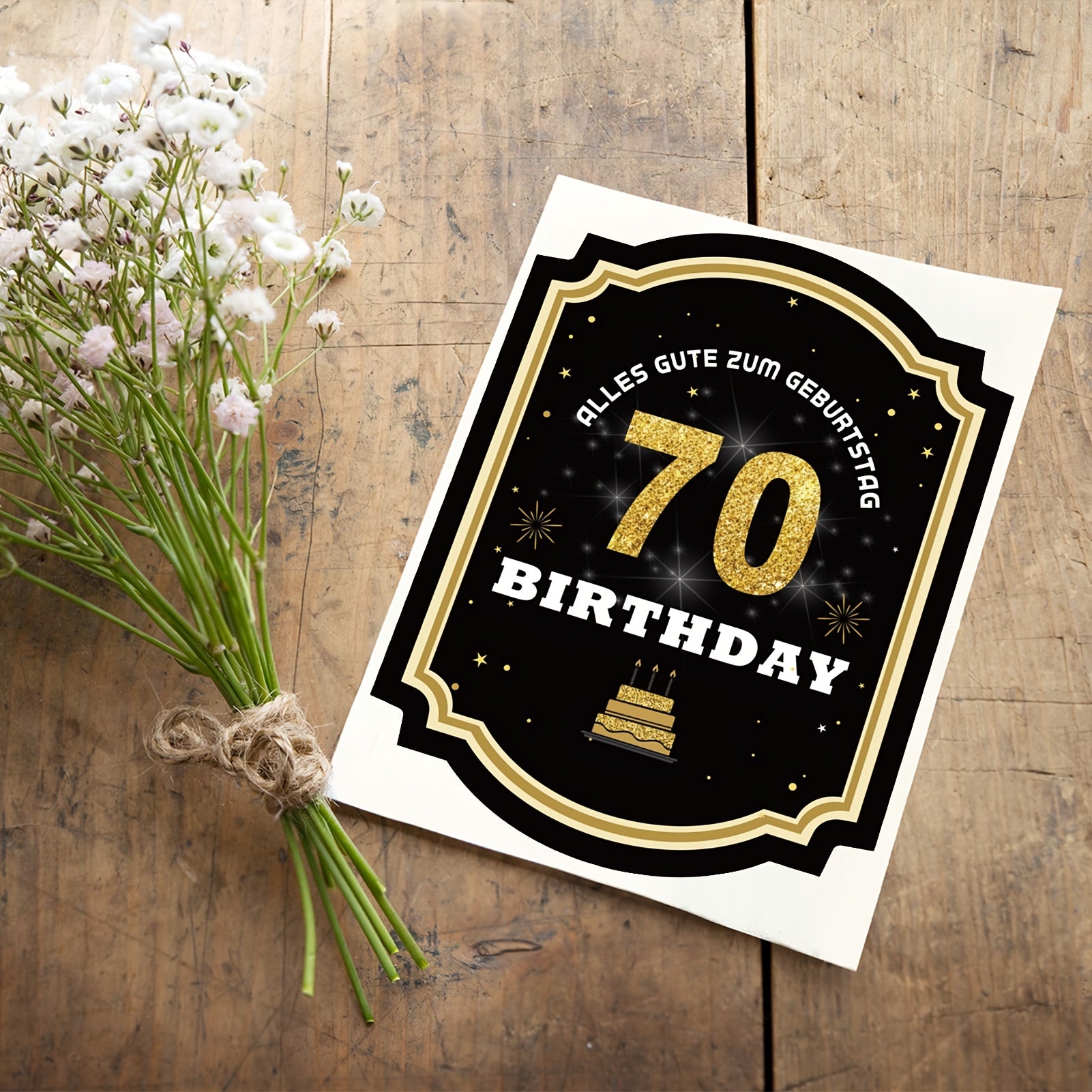 70th Birthday Bottle Labels for Champagne and Sparkling Wine