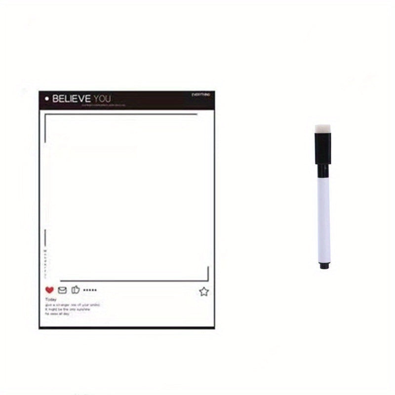 2pcs Magnetic Memo Board Erasable Kitchen Home Student Message Writing Board