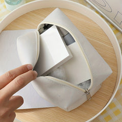 Abstract Face Line Cosmetic Bag For Women Portable Travel Toiletry Storage