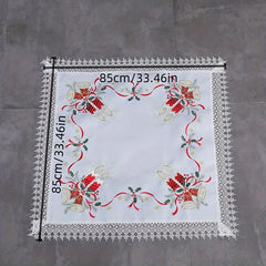 Polyester Christmas Table Runner Red Bell Printed Holiday Decoration