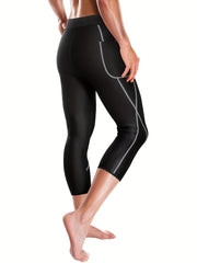 Quick Dry Cropped Leggings for Outdoor Running