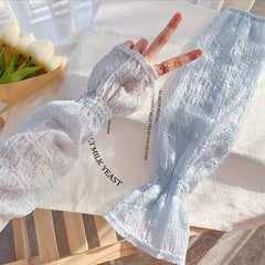 Breathable Fingerless Gloves UV Protection Sleeves For Women