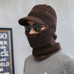 Men's Winter Fleece Beanie Scarf Set