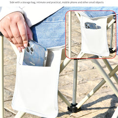 Portable Folding Chair with Side Pocket for Camping Fishing Travel