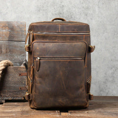 Vintage Leather Backpack Laptop Bag School Bag