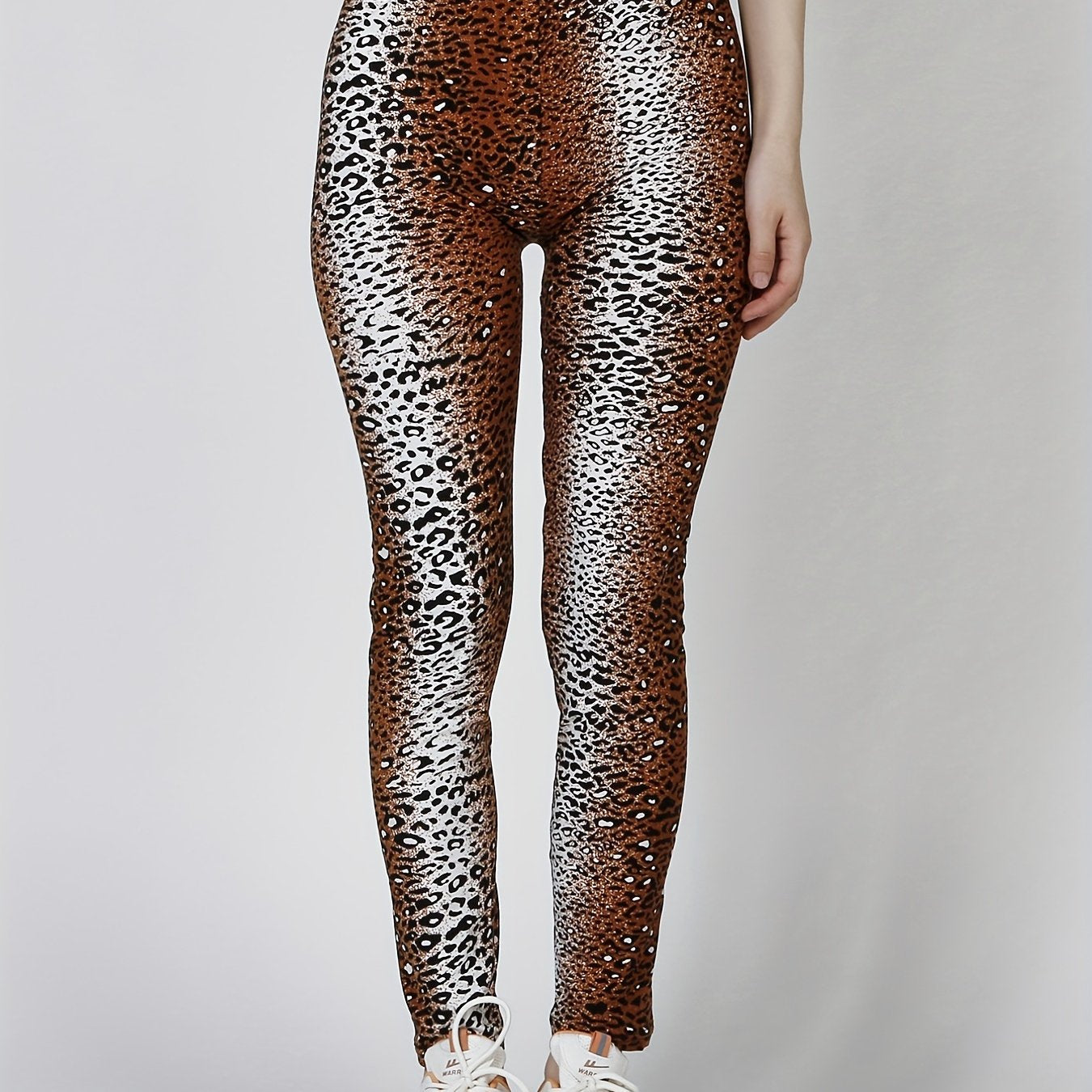 Leopard Dot Elastic Leggings High Waist Slim Leggings