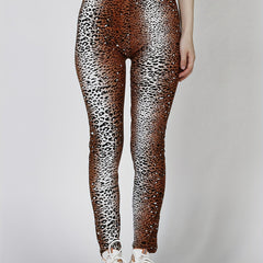Leopard Dot Elastic Leggings High Waist Slim Leggings