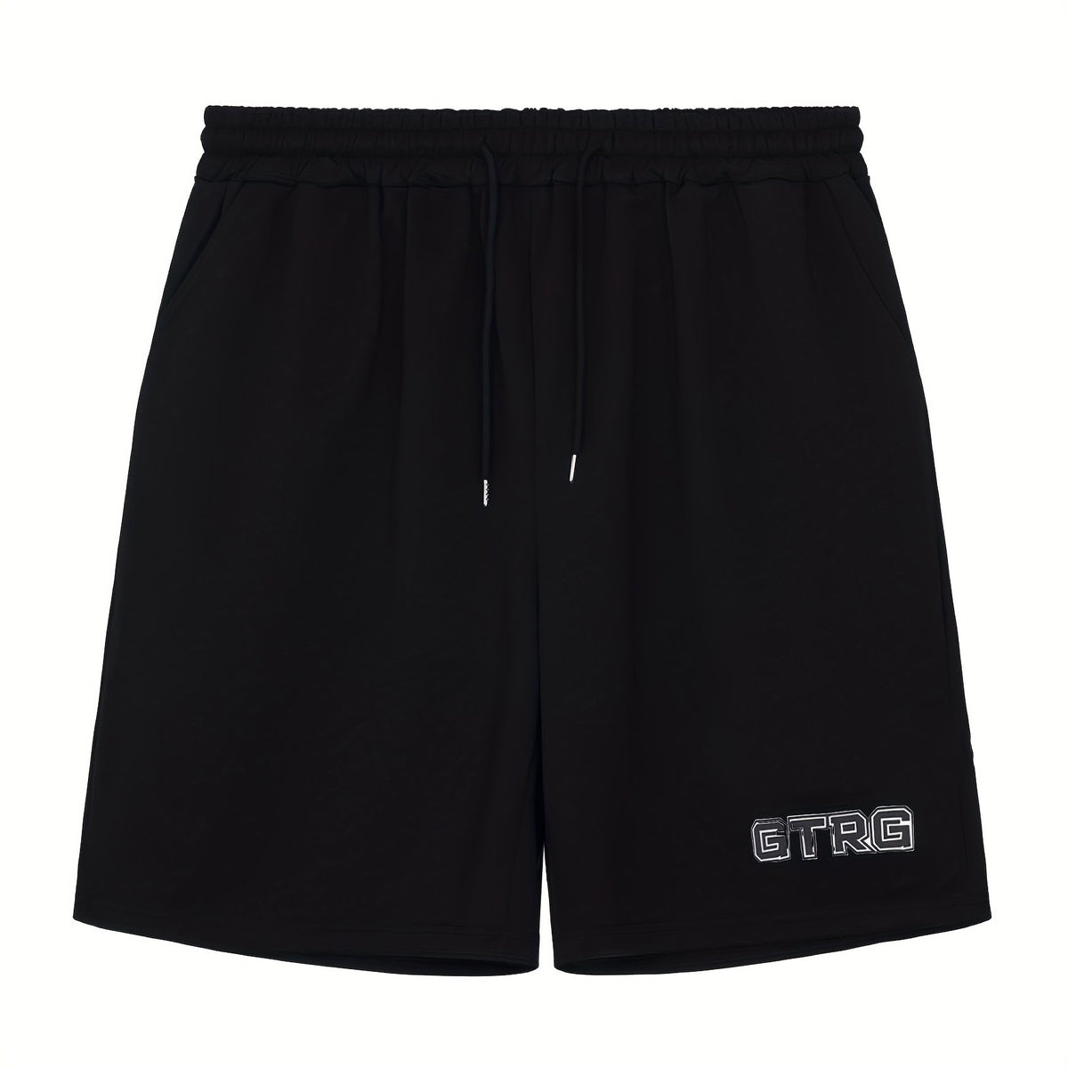 Classic Letter Print Men's Shorts - Summer Outdoor Drawstring Shorts