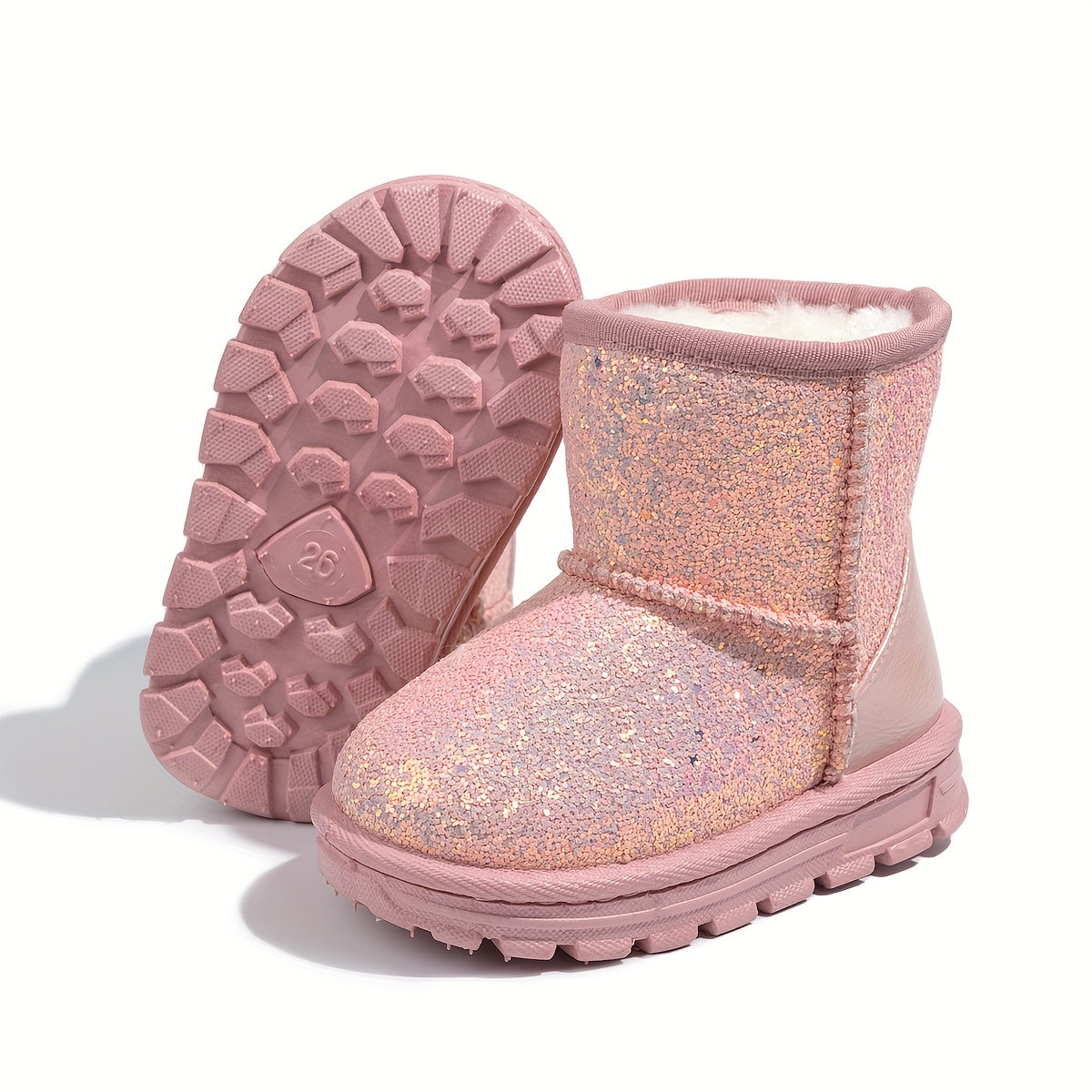 Girls' Warm Slip On Snow Boots - Cozy Fleece Lined Outdoor Winter Shoes