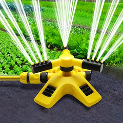 Lawn Sprinkler 360 Rotating 3 Arm Large Area Coverage