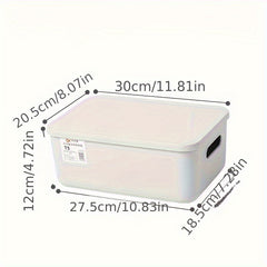 Plastic Storage Basket with Lid for Snacks and Cosmetics