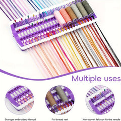 Plastic Floss Organizer with 15 Reusable Labels, Thread Storage Holder