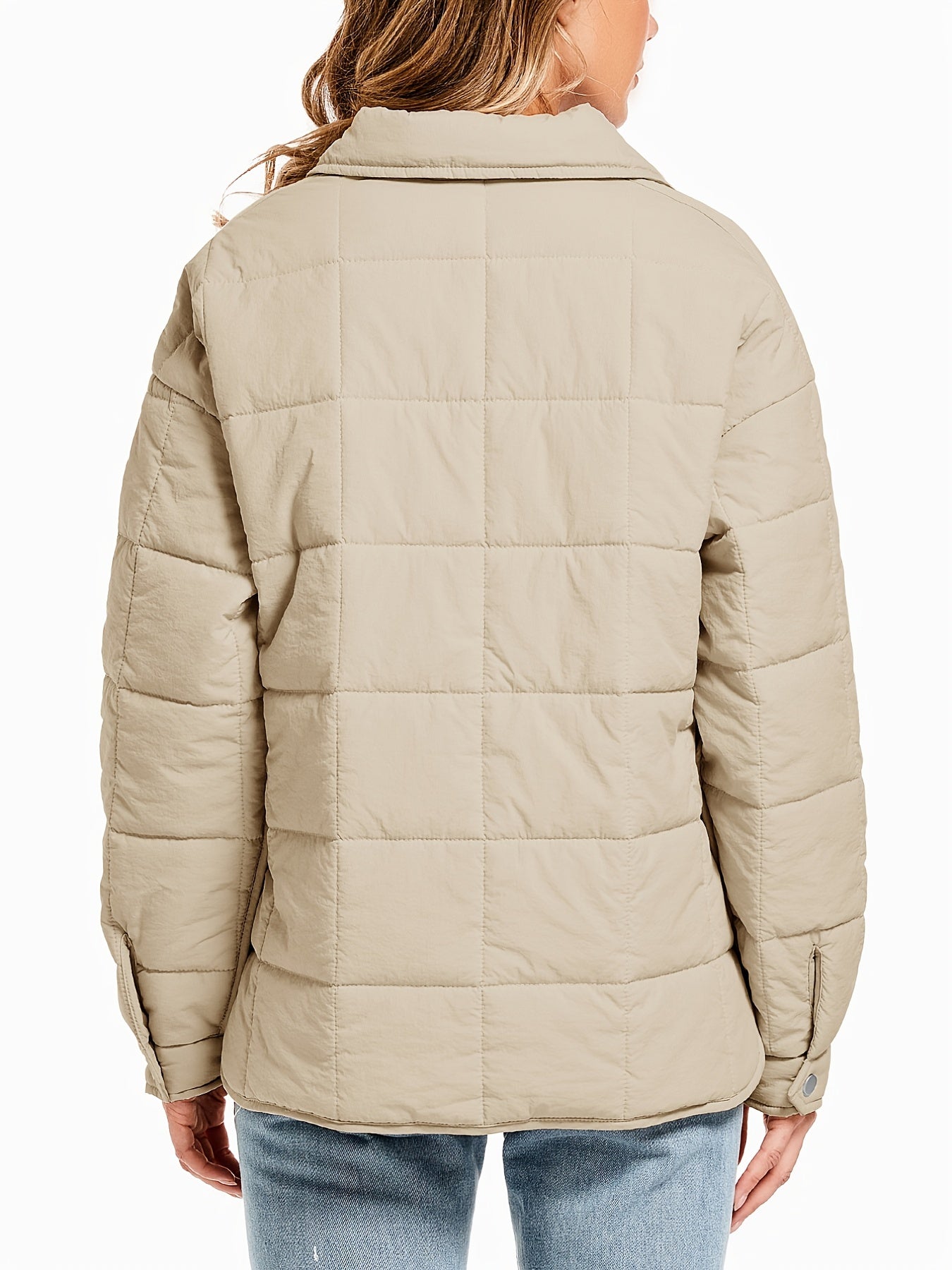 Women's Zip Up Solid Coat Winter Outerwear