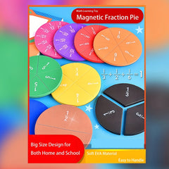 Colorful Magnetic Fraction Pie Math Learning Tool