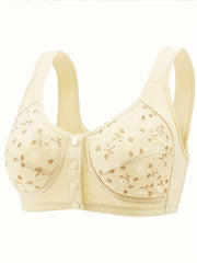 Floral Print Front Buckle Bra Lingerie
