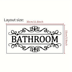 BATHROOM English Decorative Bathroom Sticker Self-adhesive PVC Removable Sticker