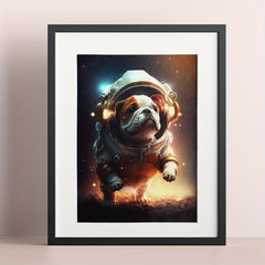 Fantasy Animal Astronaut Poster for Kids Room Decor