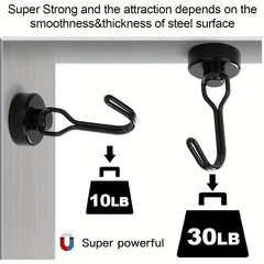 20pcs Neodymium Magnetic Hooks Heavy Duty for Grill Refrigerator Kitchen Office