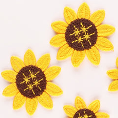 4pcs Sunflower Embroidery Patches DIY Clothes Accessories
