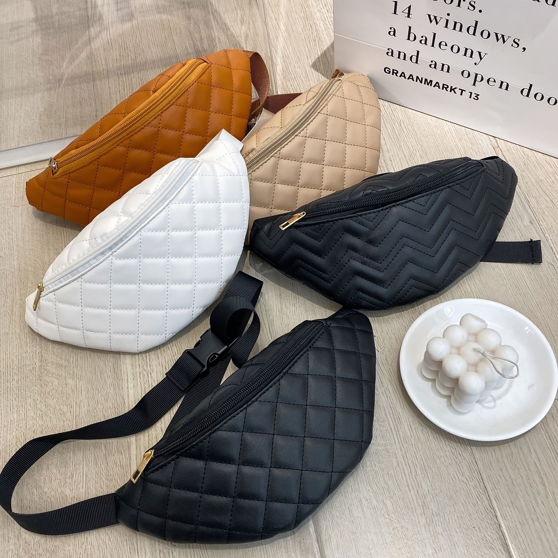Women's PU Leather Waist Bag Casual Chest Bag