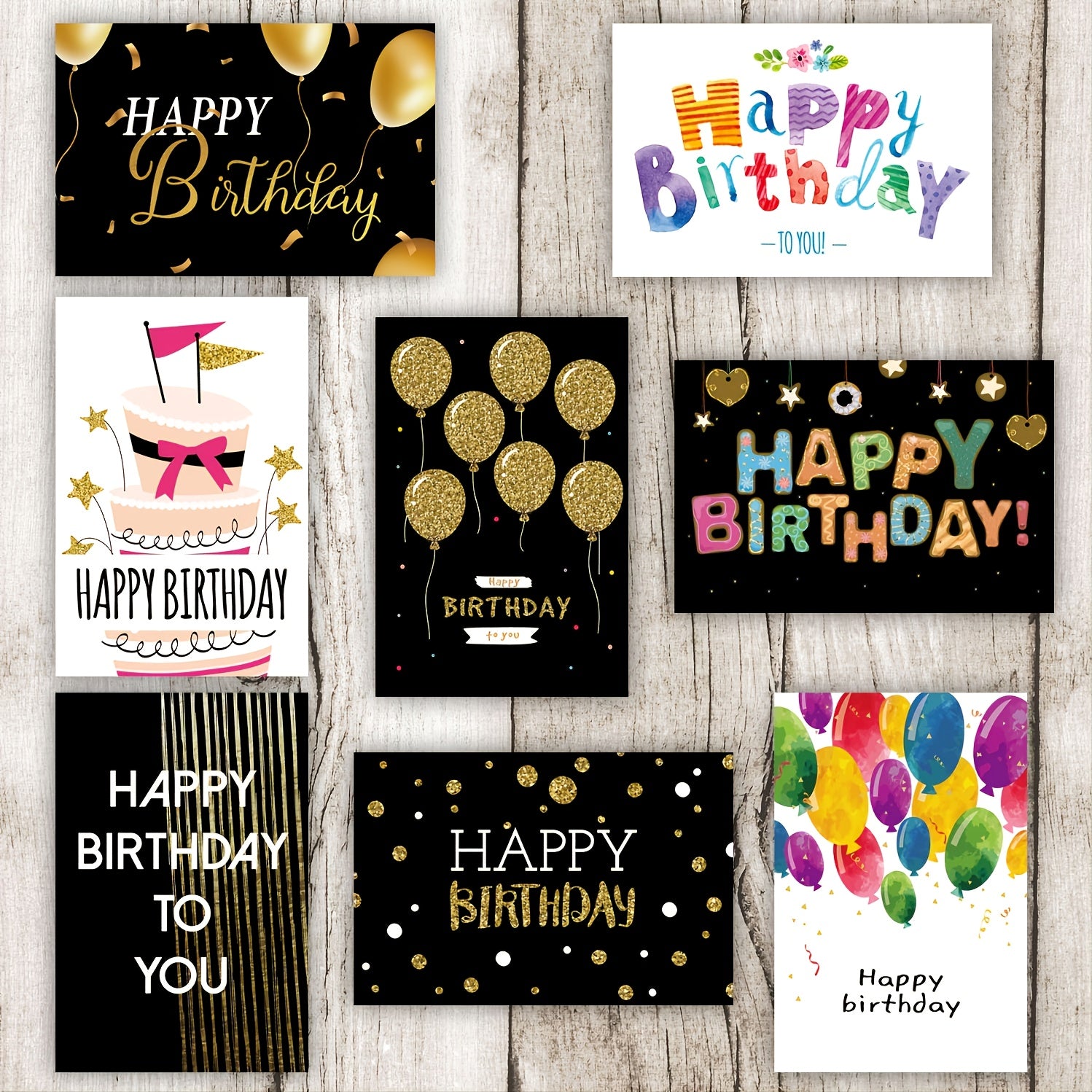 24PCS Birthday Card With 24 Envelopes