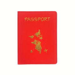 Map Pattern Passport Cover Holder Travel Case Unisex