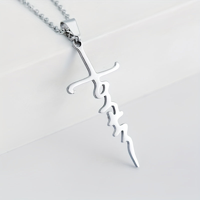 Faith Letter Pendent Necklace for Grandson