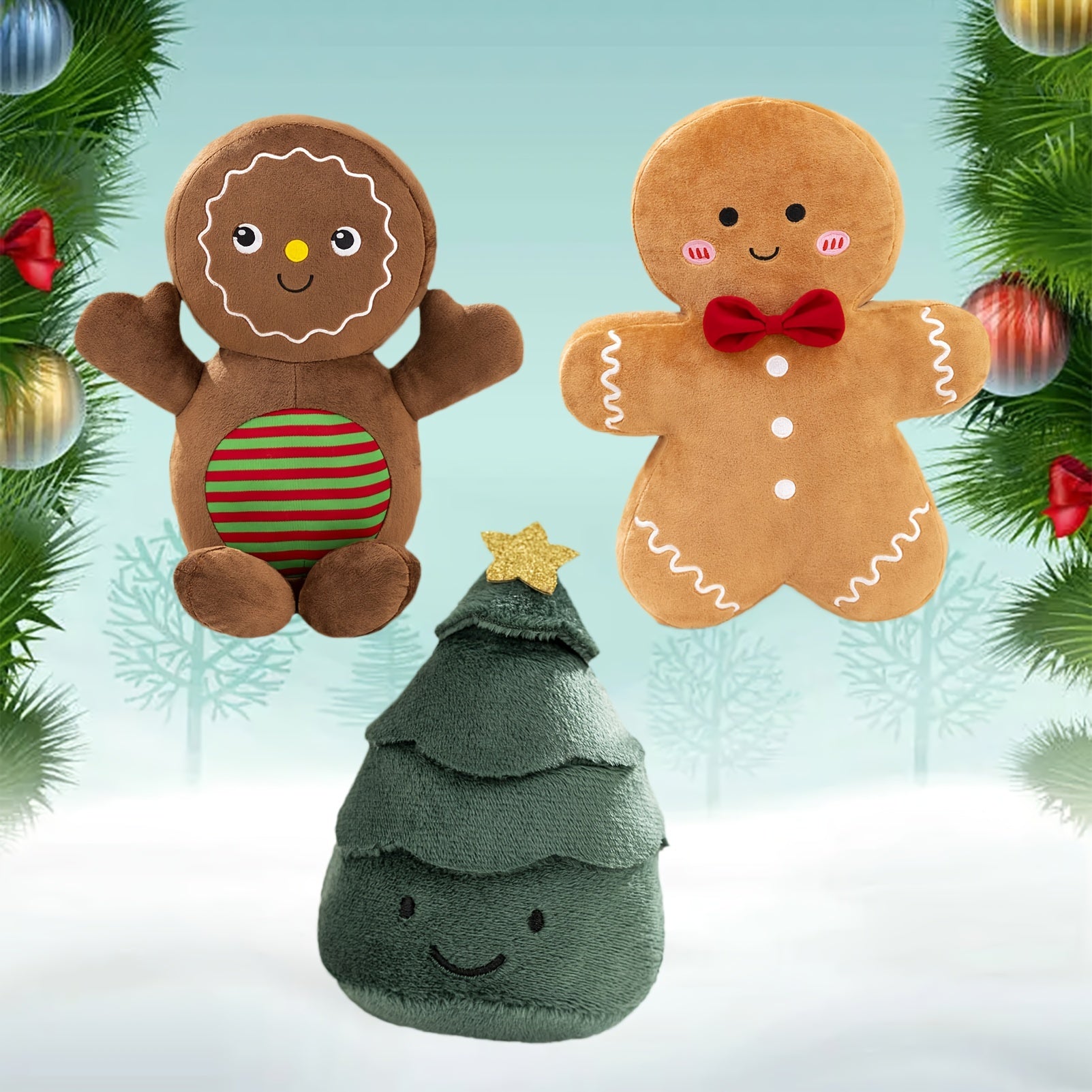 Christmas Gingerbread Man Plush Toy Doll