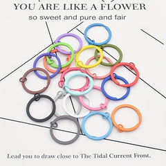 Colorful Metal Keychain Split Ring DIY Accessories