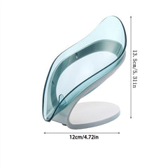 Leaf Shape Soap Dish Holder with Self Draining Container