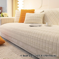 Rabbit Plush Sofa Slipcover Thick Furniture Protector