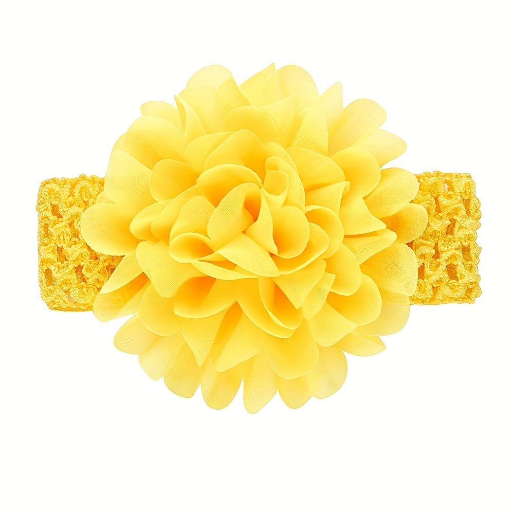 9pcs Floral Hollow Elastic Headbands for Baby Girls