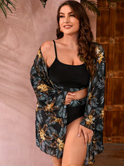  Boho Bikini Set Tropical Print Swimsuit
