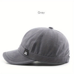 Retro Men Solid Light Plate Small Baseball Cap Outdoor Sports Sun Hat