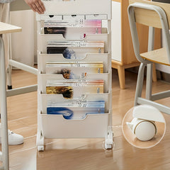Removable Plastic Table Side Bookshelf Rack Desk Book Stand
