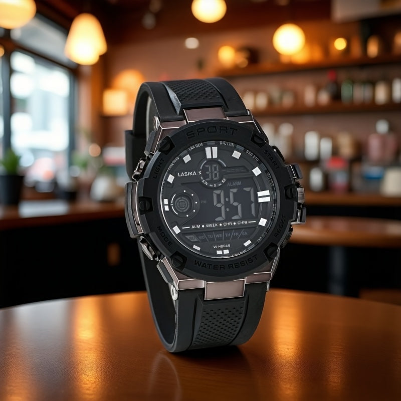 Boys' Timer Alarm Sports Watch Camouflage Design