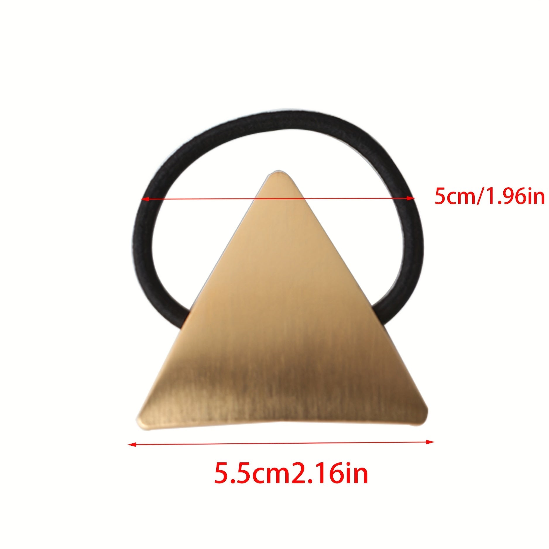 Metal Heart Hair Tie Triangle Hair Rope Elastic Style Hair Ring