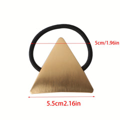Metal Heart Hair Tie Triangle Hair Rope Elastic Style Hair Ring