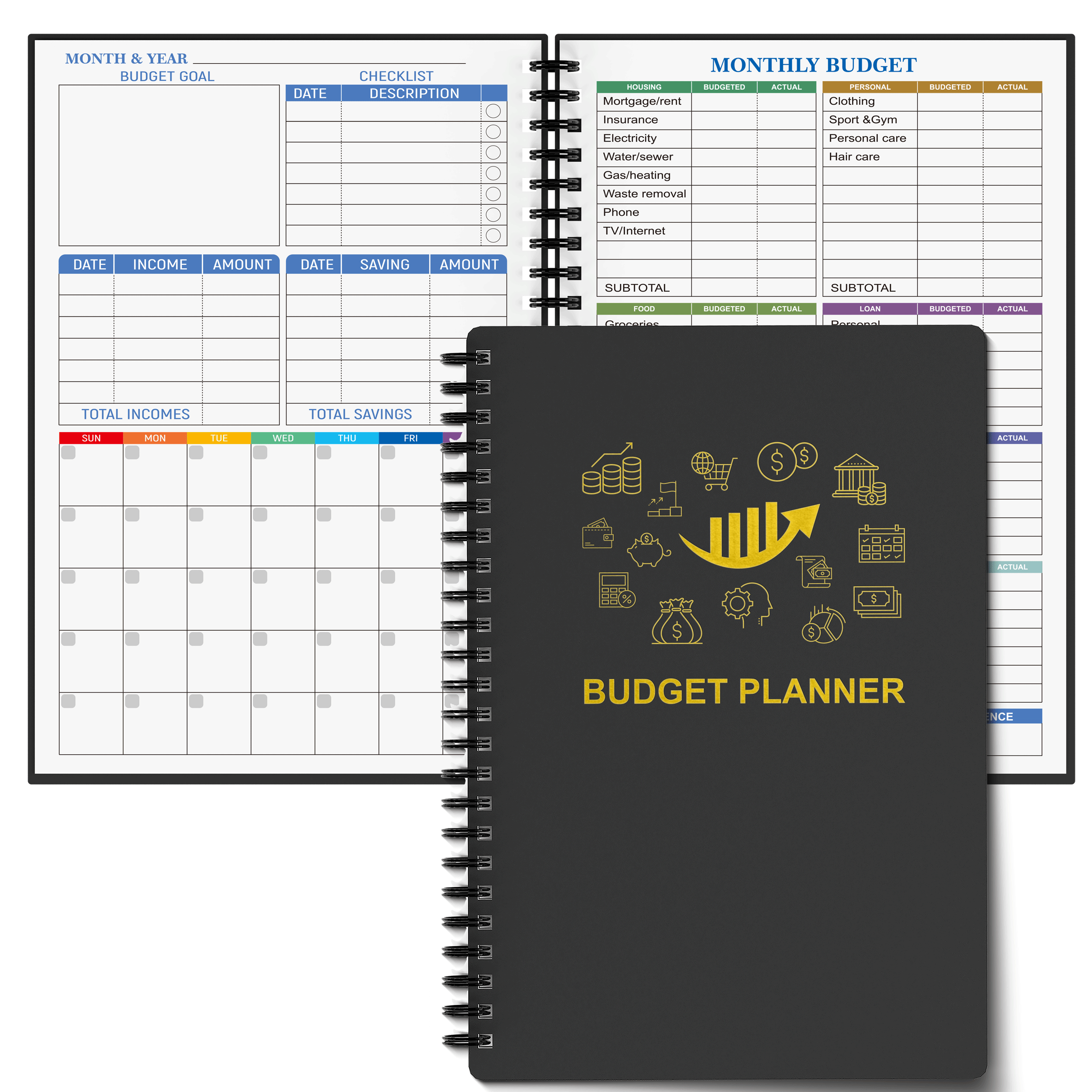 1pc Budget Planner Manage Money Effectively Undated Monthly Finance Organizer
