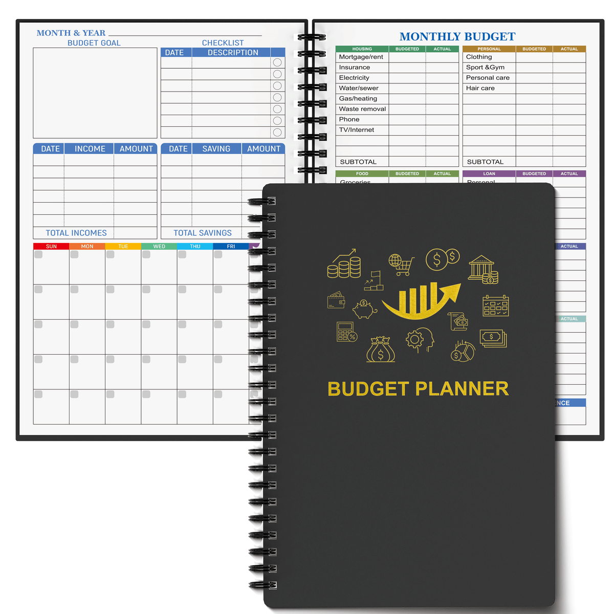 1pc Budget Planner Manage Money Effectively Undated Monthly Finance Organizer