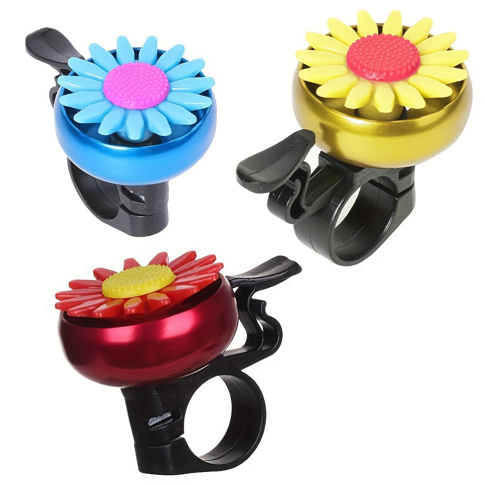 Flower Shape Bicycle Bell Set, Aluminum Alloy Bell