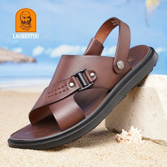 LAORENTOU Men's Non Slip Sandals Wear resistant Comfy Beach Shoes
