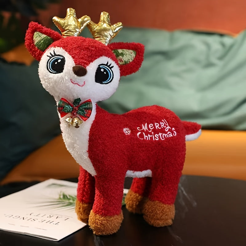 Christmas Elk Plush Toy Doll Plum Deer Fawn Holiday Decoration Gift
