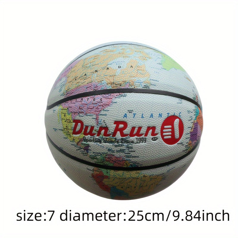 Standard No 7 Basketball PU Material Map Pattern Basketball
