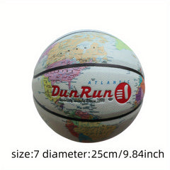 Standard No 7 Basketball PU Material Map Pattern Basketball
