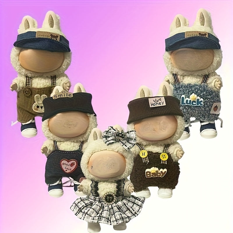 Labubu 3pcs Doll Costume Set for 6-7 Inches Dolls