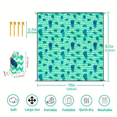 Sandproof Waterproof Pocket Blanket Lightweight Beach Mat