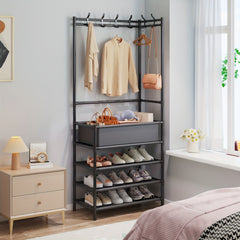 Household Easy to Assemble Hat Rack Layer Corner Vertical Storage Rack