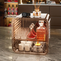 Desktop Cup Storage Rack Dustproof Water Cup Tea Cup Tray Drain Cup Holder