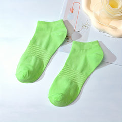 9 Pairs Solid Short Socks Ankle Socks Women's Stockings